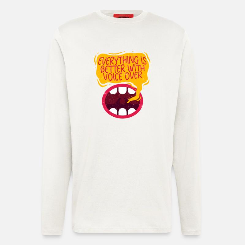 Kommentator Sportmoderator - Langarmshirt - made by SPREAD  - OFF WHITE