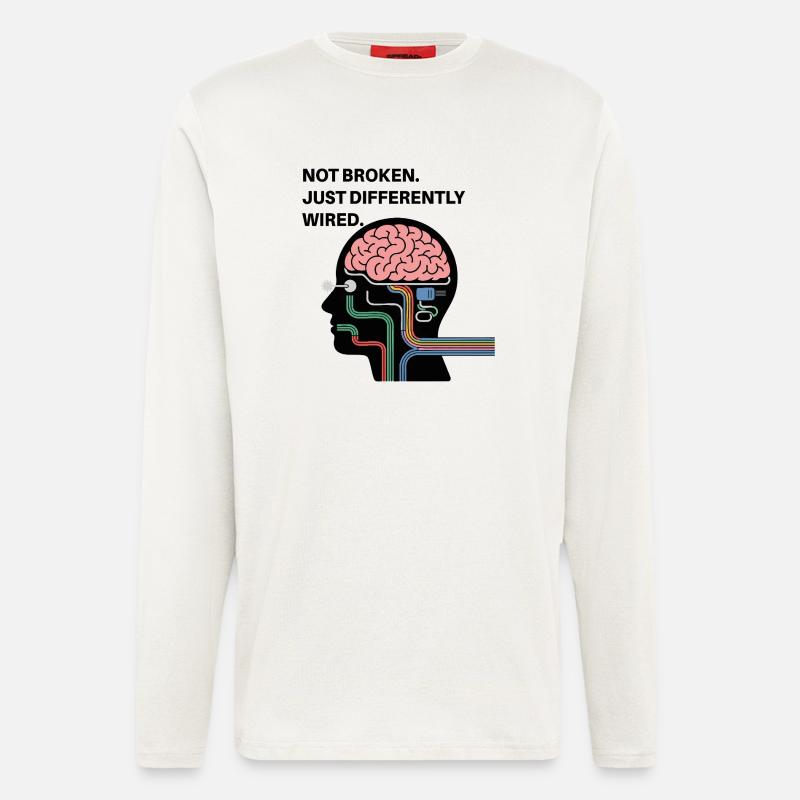 Nicht kaputt – nur anders verdrahtet - Langarmshirt - made by SPREAD  - OFF WHITE