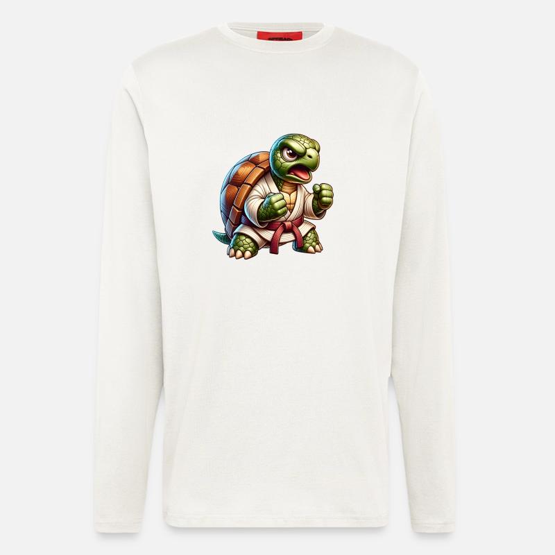 Turtle Karate Master - Longsleeve - made by SPREAD  - OFF WHITE