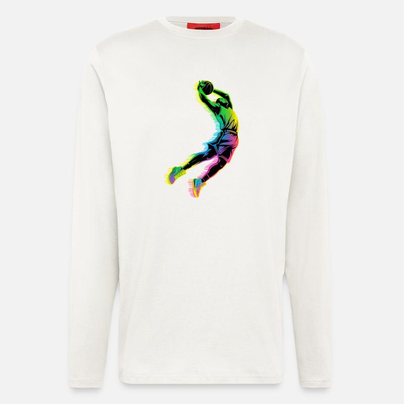 Basketball-dunk - Langarmshirt - made by SPREAD  - OFF WHITE