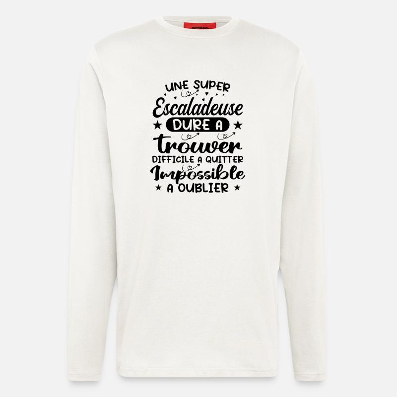 Ein Superkletterer - Kletterer Geschenk - Langarmshirt - made by SPREAD  - OFF WHITE
