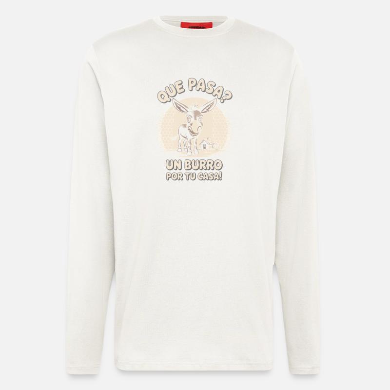 Lustiges Eseldesign - Langarmshirt - made by SPREAD  - OFF WHITE