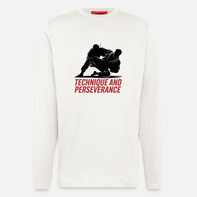 TECHNIQUE AND PERSEVERANCE - Longsleeve - made by SPREAD  - OFF WHITE