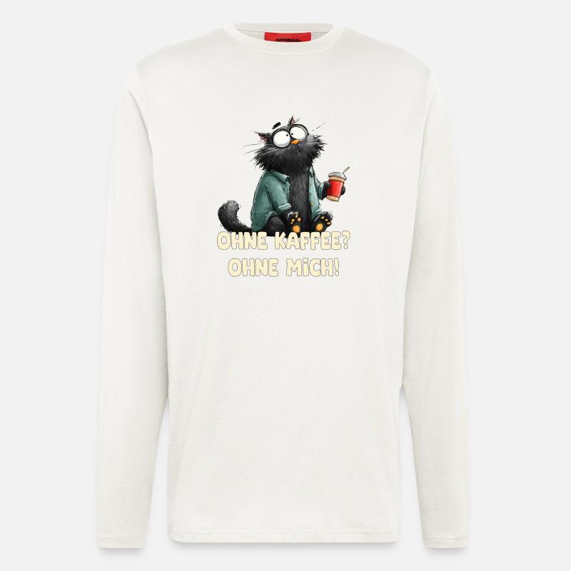 Ohne Kaffee ohne Mich - Langarmshirt - made by SPREAD  - OFF WHITE