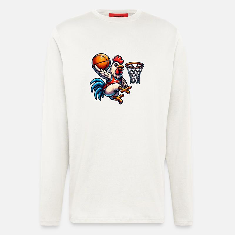 Basketball Chicken - Longsleeve - made by SPREAD  - OFF WHITE