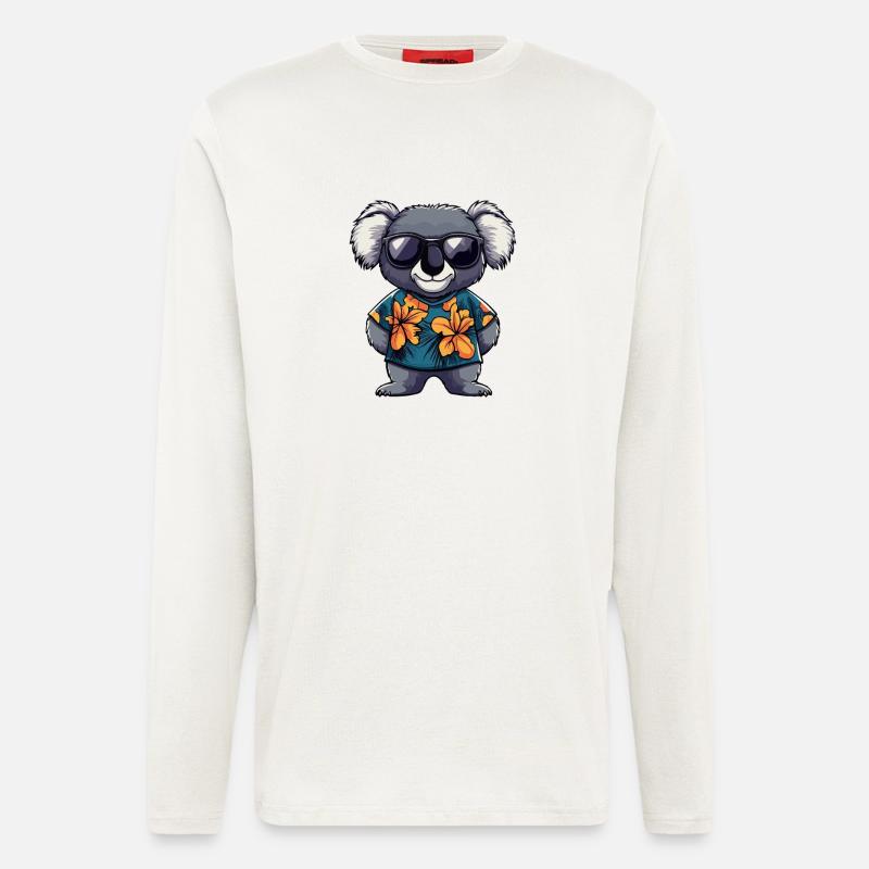 Koala Comic Vacation - Longsleeve - made by SPREAD  - OFF WHITE