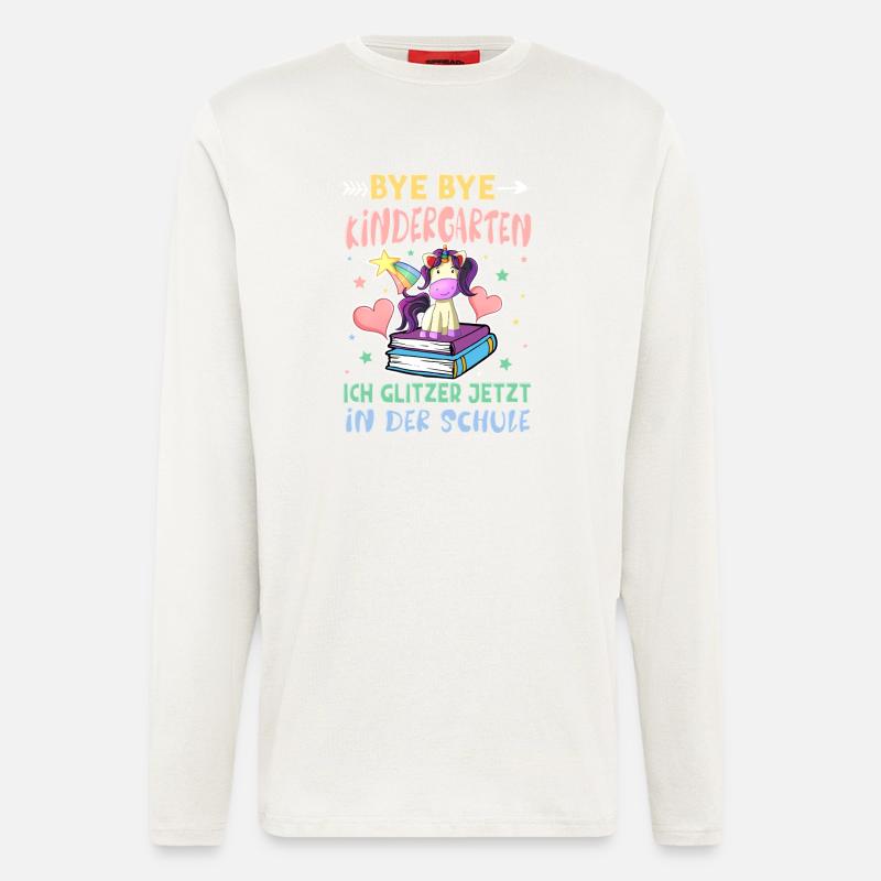 Bye Bye Kindergarten Einschulung - Langarmshirt - made by SPREAD - OFF WHITE