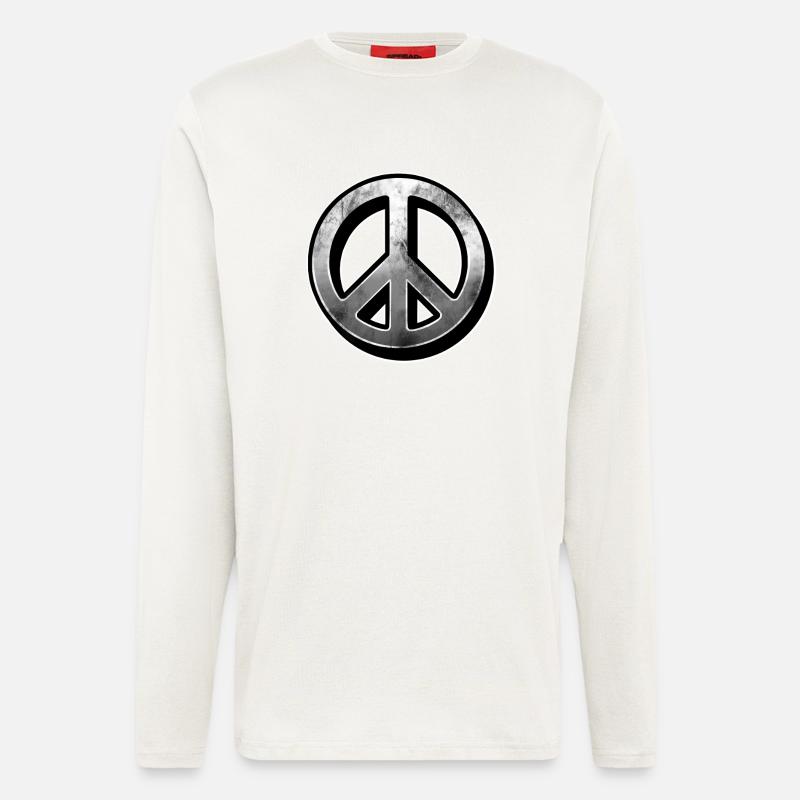 Peacezeichen - Langarmshirt - made by SPREAD  - OFF WHITE