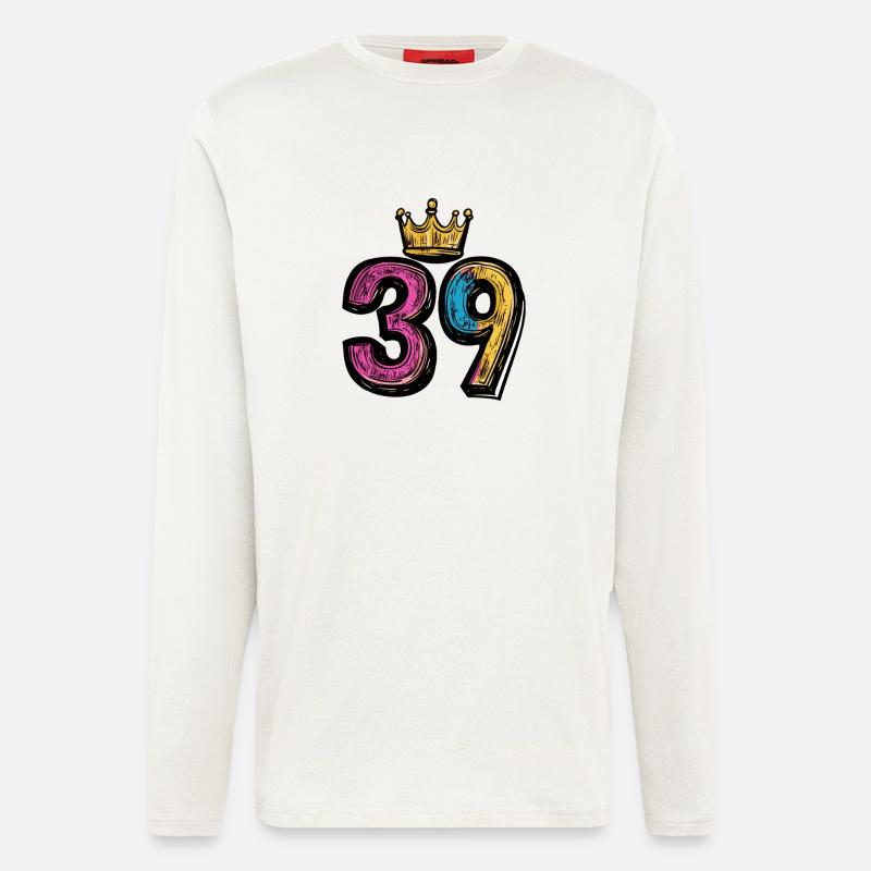 39 Number Crown - Longsleeve - made by SPREAD  - OFF WHITE
