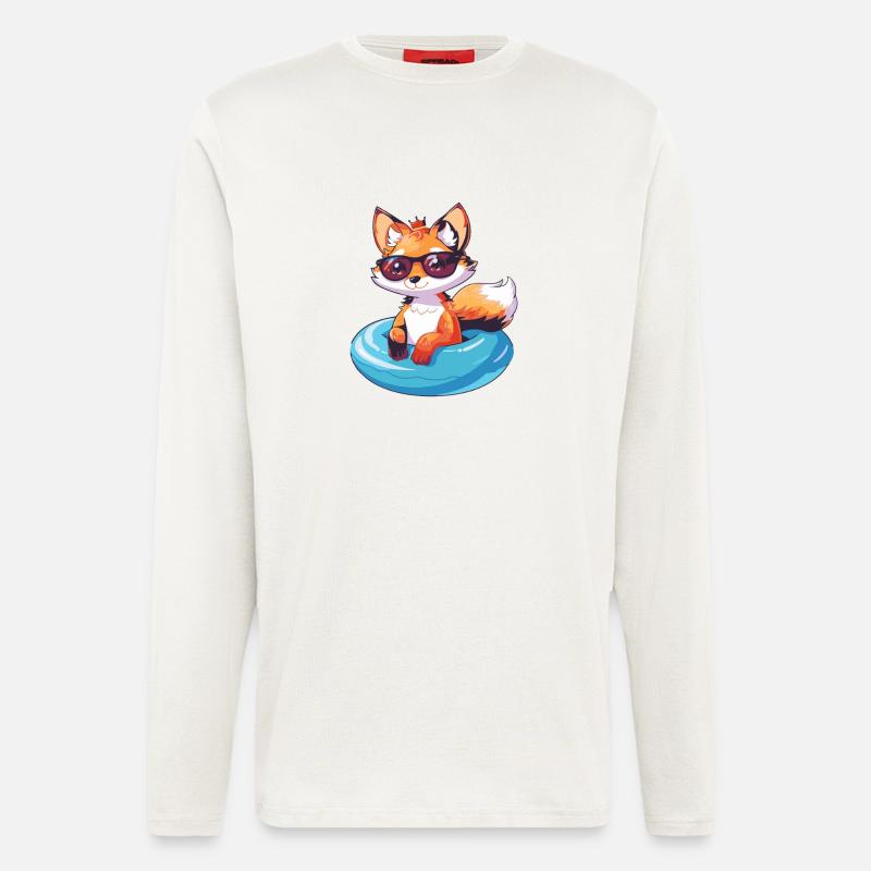 Fuchs Comic Cool - Langarmshirt - made by SPREAD  - OFF WHITE