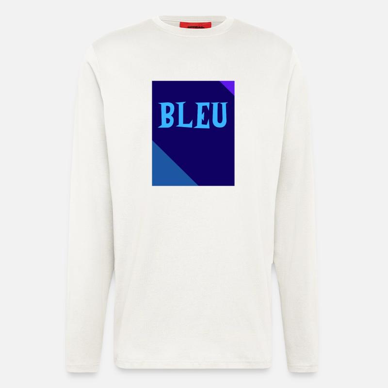 BLUE Rectangle Triangle Chalkboard - Longsleeve - made by SPREAD  - OFF WHITE