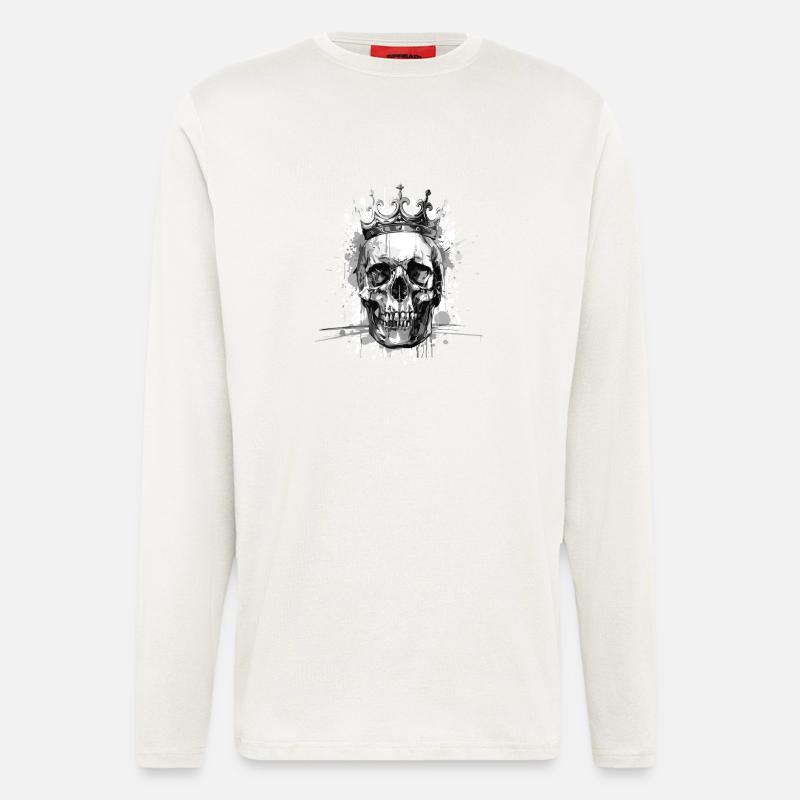 King Skull Crown Royal - Longsleeve - made by SPREAD - OFF WHITE