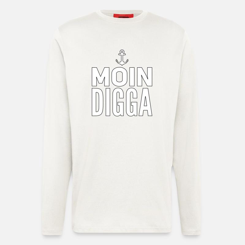 Moin Digga Hamburg - Langarmshirt - made by SPREAD  - OFF WHITE