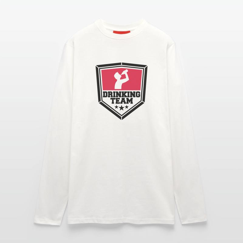 schild wappen cool logo text alkohol b Langarmshirt - made by SPREAD 