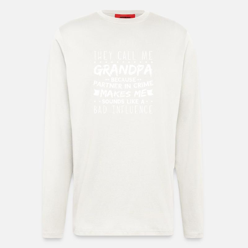 Großvater - Komplize | Lustiger Opa - Langarmshirt - made by SPREAD  - OFF WHITE