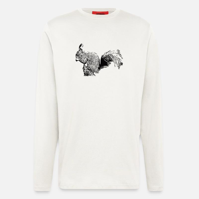 Drollful squirrel - Longsleeve - made by SPREAD  - OFF WHITE