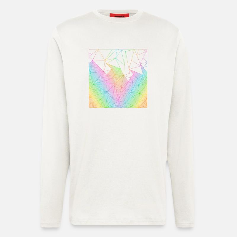 Rainbow Abstract Lines - Longsleeve - made by SPREAD  - OFF WHITE