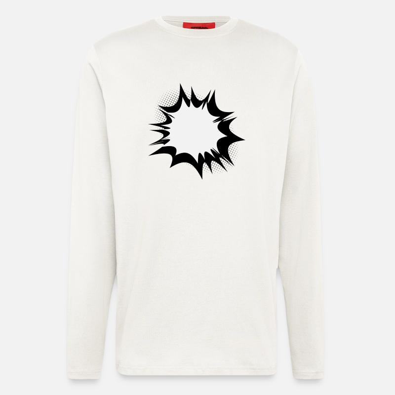 Comic speech bubble explosion - Longsleeve - made by SPREAD  - OFF WHITE