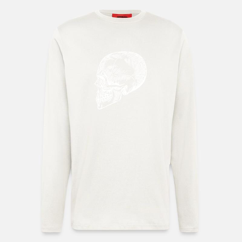 Skull Bone Halloween Skull - Longsleeve - made by SPREAD  - OFF WHITE