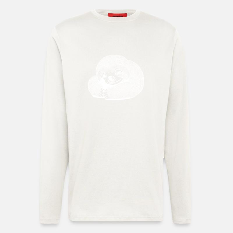 Exhausted tired cute sloth - Longsleeve - made by SPREAD  - OFF WHITE