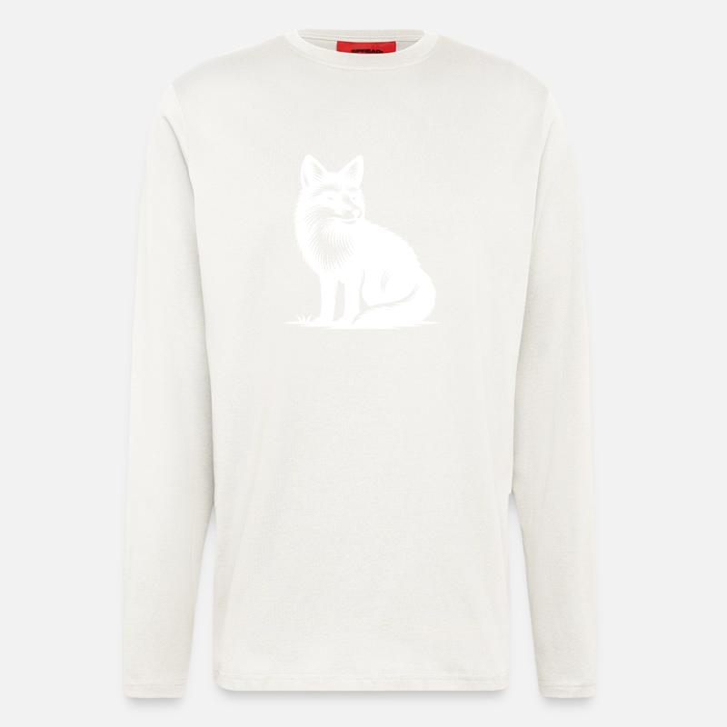 Niedlicher schlauer Fuchs - Langarmshirt - made by SPREAD - OFF WHITE