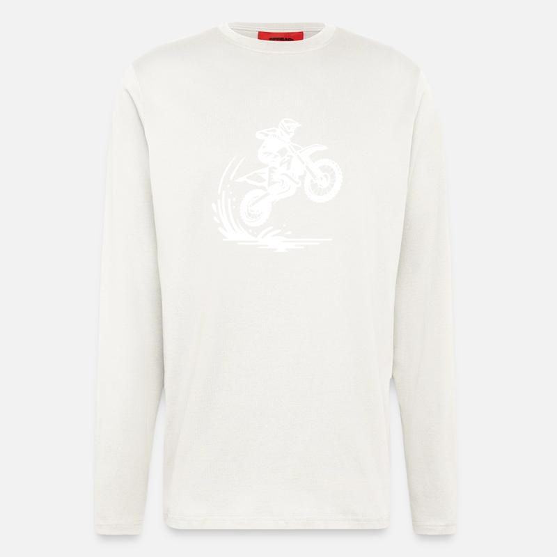 Off-road machine in deck - Longsleeve - made by SPREAD  - OFF WHITE