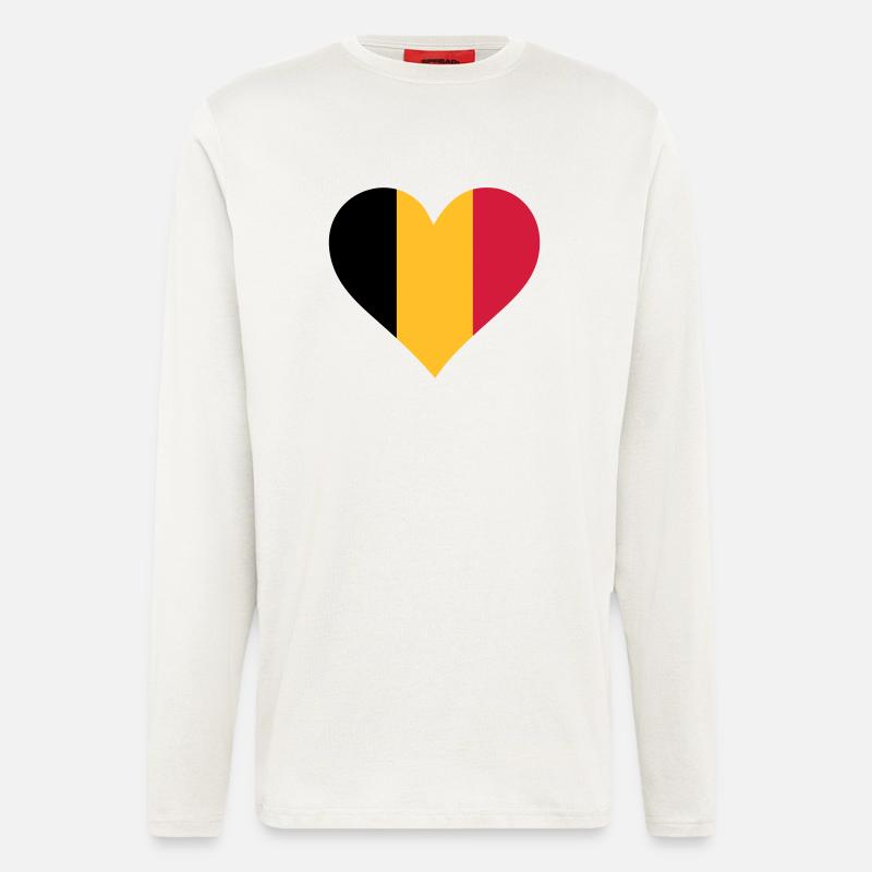 A heart for Belgium - Longsleeve - made by SPREAD  - OFF WHITE