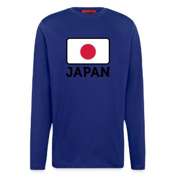 Drapeau national du Japon - Manches longues bio décontracté fabriqué en UE - OFF WHITE - Devant