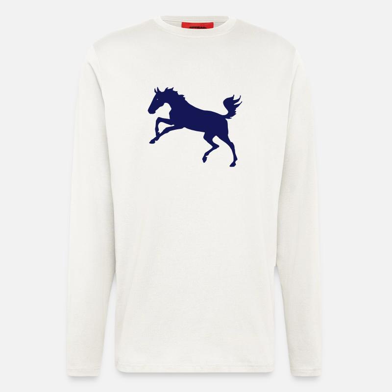 Springendes Pferd - Langarmshirt - made by SPREAD  - OFF WHITE