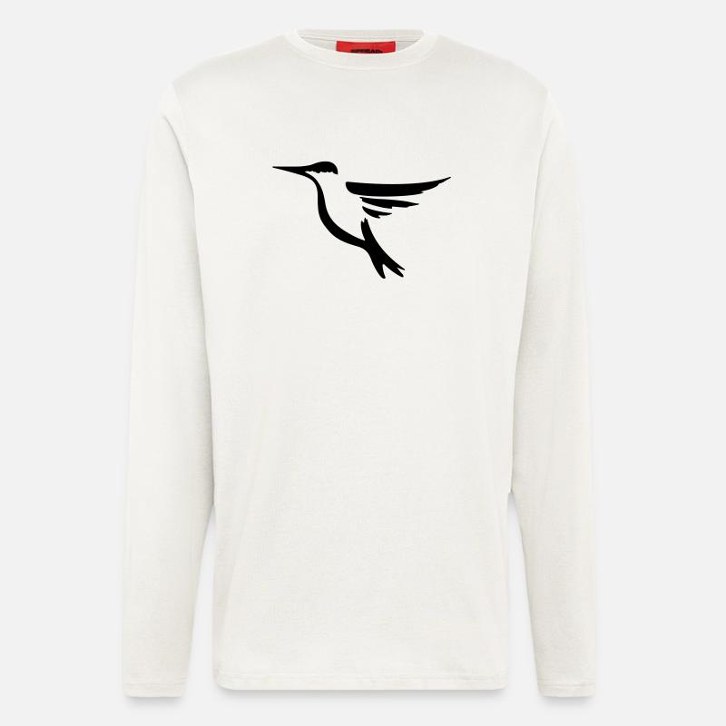 Kolibri 2 - Vogel Geschenk Geschenkidee - Langarmshirt - made by SPREAD  - OFF WHITE
