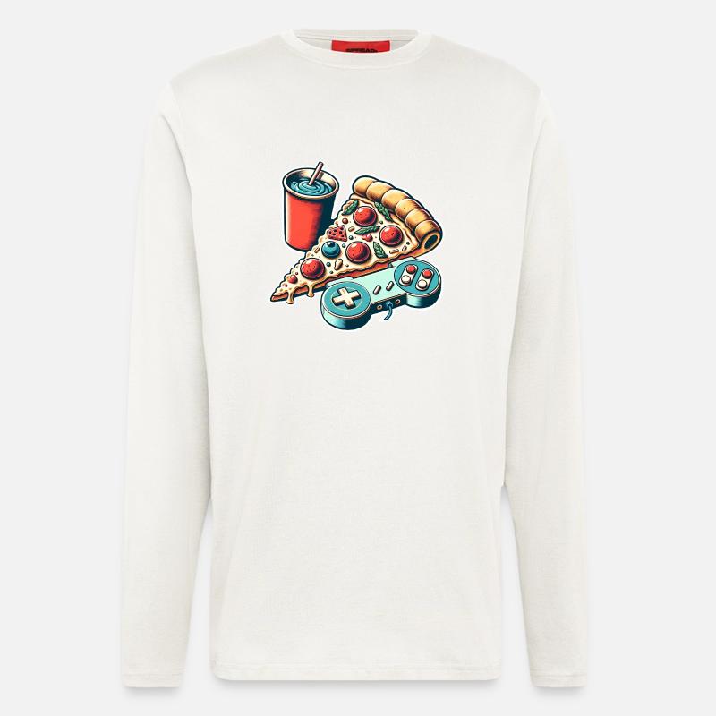 Pizza Gaming Gamer - Langarmshirt - made by SPREAD  - OFF WHITE