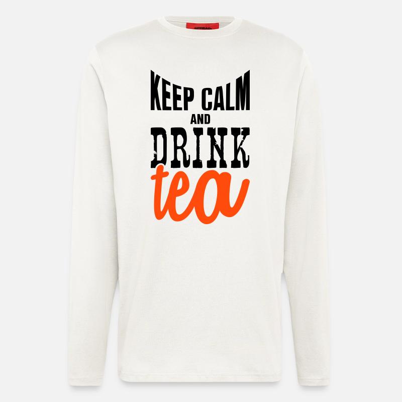 keep calm and drink tea - Langarmshirt - made by SPREAD - OFF WHITE