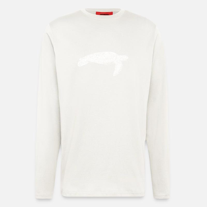 Elegant old water turtle - Longsleeve - made by SPREAD  - OFF WHITE
