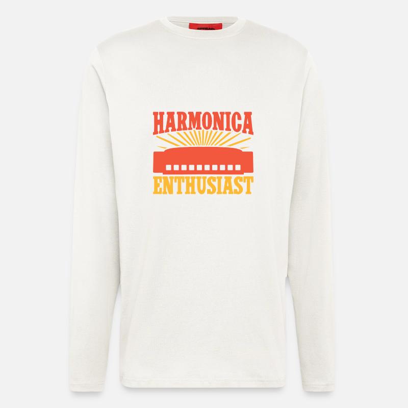 Funny Harmonica Player Enthusiast Harmonica - Longsleeve - made by SPREAD  - undefined