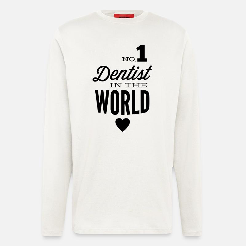 Bester Zahnarzt der Welt - Langarmshirt - made by SPREAD  - OFF WHITE