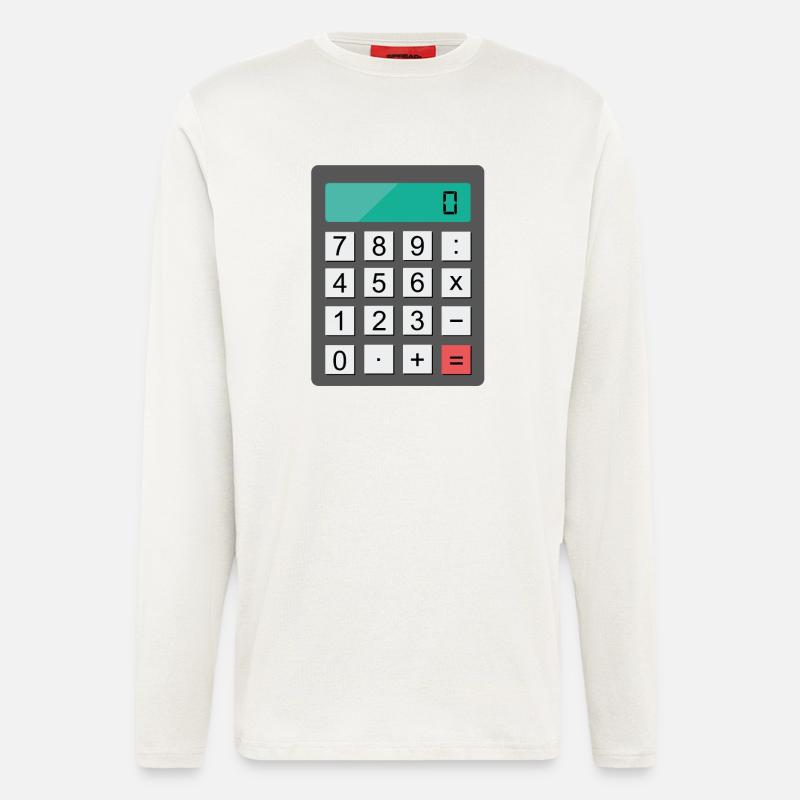 kalkylator - Organic Relaxed Longsleeve Made in EU - OFF WHITE