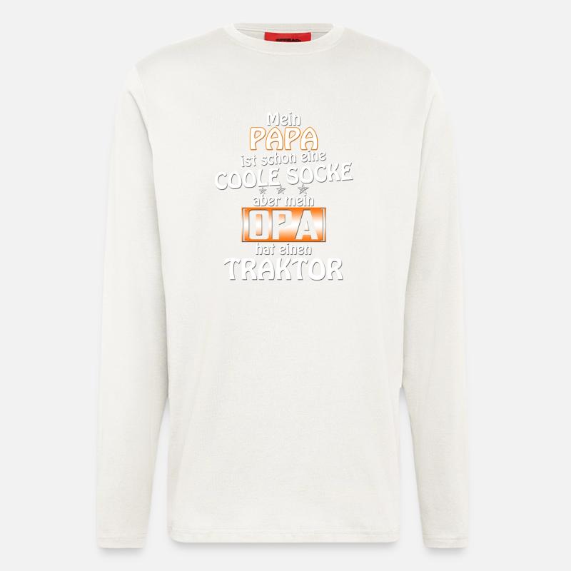 papa coole socke TRAKTOR - Langarmshirt - made by SPREAD  - OFF WHITE