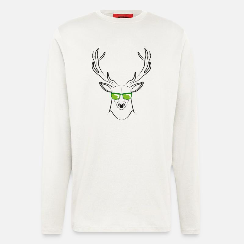 cool deer - Langarmshirt - made by SPREAD  - OFF WHITE