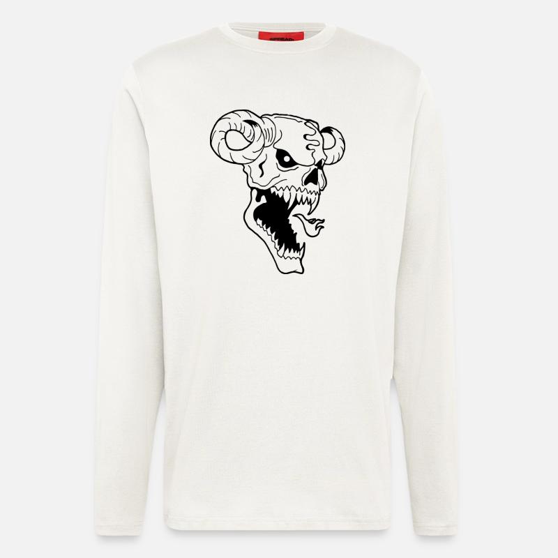 skull de - Langarmshirt - made by SPREAD  - OFF WHITE