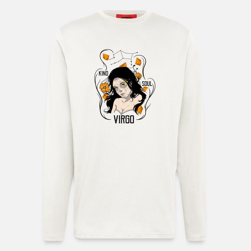 Jungfrau - Sternzeichen - Göttin - Langarmshirt - made by SPREAD  - OFF WHITE