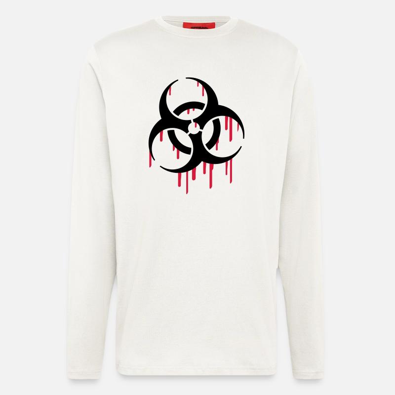 Biohazard Blood - Langarmshirt - made by SPREAD  - OFF WHITE