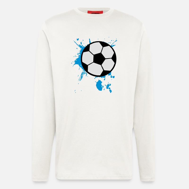 Fußball Soccer 3c - Langarmshirt - made by SPREAD - OFF WHITE