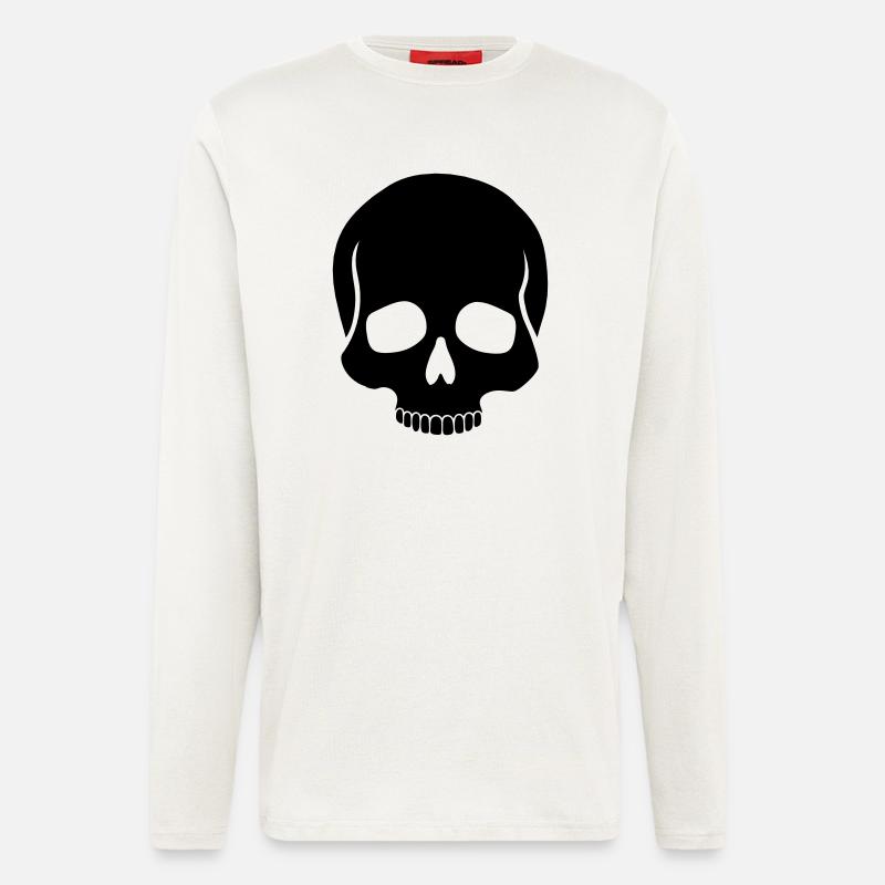 Half Skull - Langarmshirt - made by SPREAD  - OFF WHITE