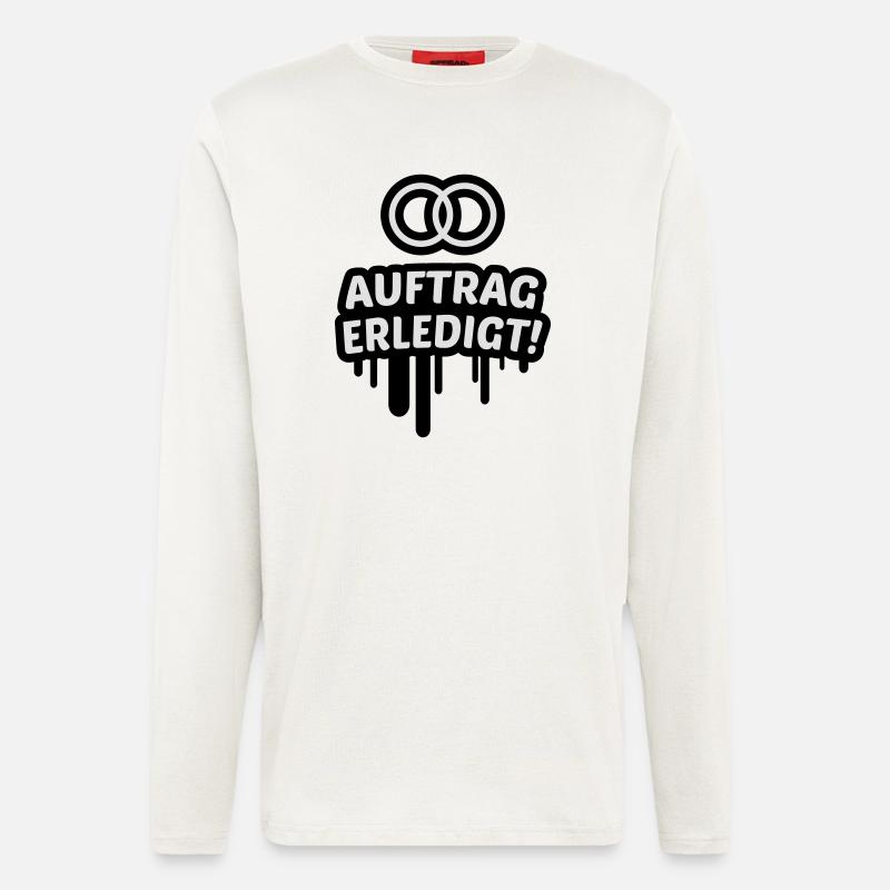 Travail, mariage, mariage de 2C. - Manches longues bio décontracté fabriqué en UE - OFF WHITE