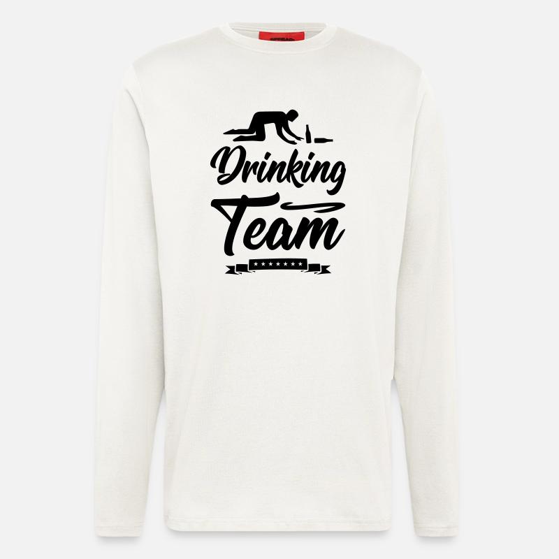 drinking team design - Langarmshirt - made by SPREAD  - OFF WHITE