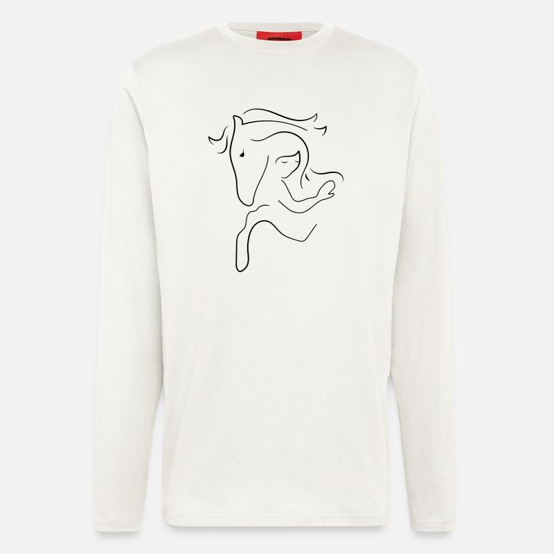 Pferd - Langarmshirt - made by SPREAD  - OFF WHITE