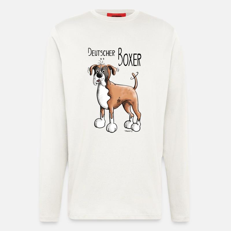 Deutscher Boxer - Langarmshirt - made by SPREAD  - OFF WHITE