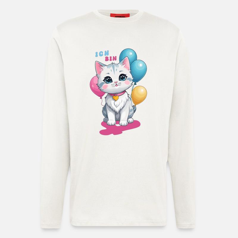 Ich bin Vier Jahre alt ! - Langarmshirt - made by SPREAD  - OFF WHITE