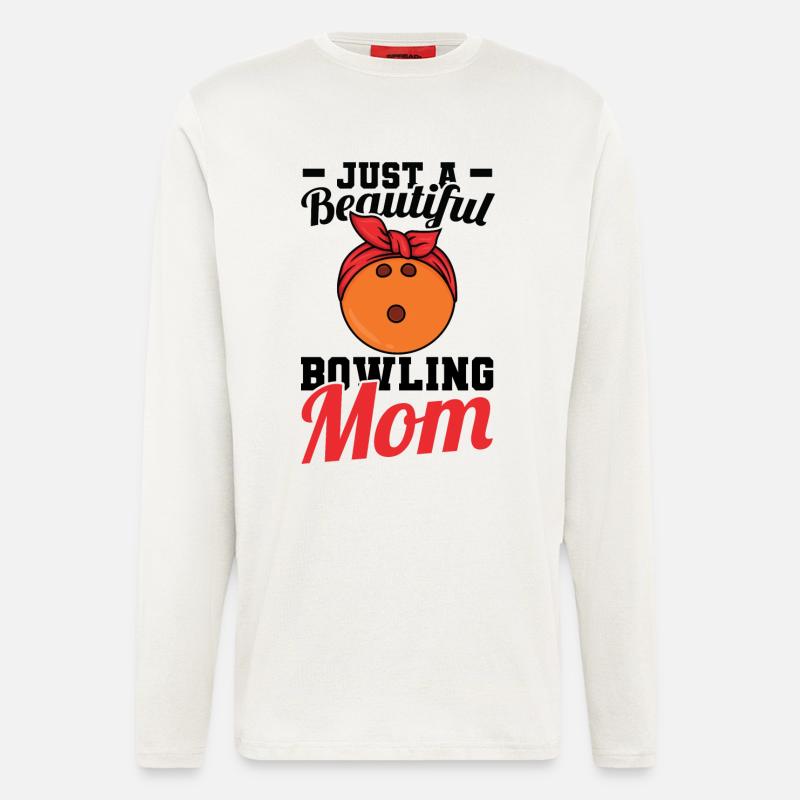 Juste une belle maman de bowling - Manches longues bio décontracté fabriqué en UE - OFF WHITE
