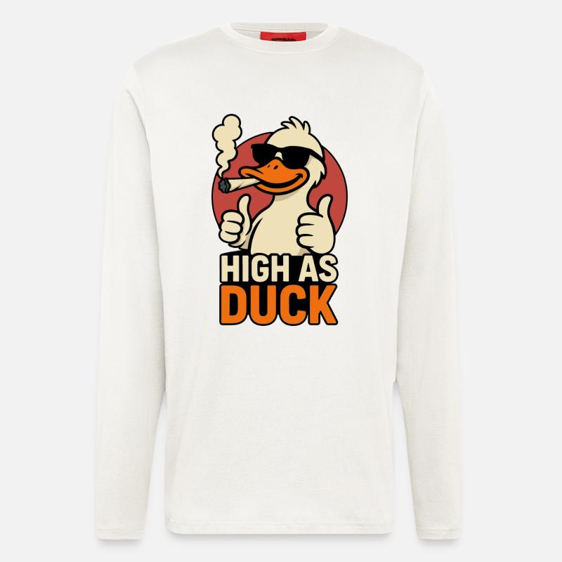 High as Duck - THC Ente - Longsleeve - made by SPREAD  - OFF WHITE